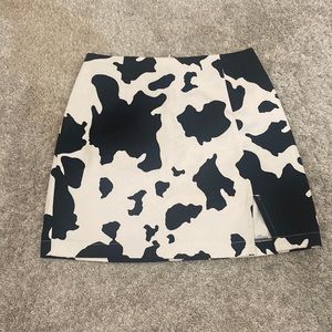 wild fable cow print mini skirt size 2